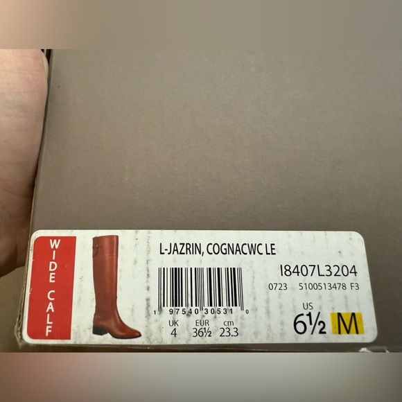 Franco Sarto Jazrin Cognac Knee-High Riding Boots. NWT- size 6.5 wide calf - Picture 13 of 13